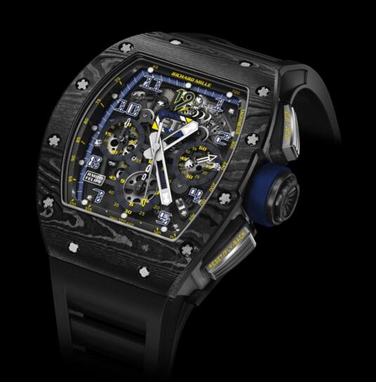Richard Mille watch Replica RM 011 Felipe Massa 10th Anniversary NTPT Carbon - Rubber Strap